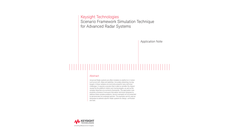 Scenario Framework Simulation Technique for Advanced Radar Systems